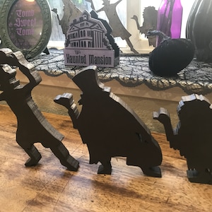 HitchHiking Ghosts Wood Silhouettes Cutouts Haunted Mansion Disneyland Disney World Phantom Manor Disney Halloween Home Decor Gift