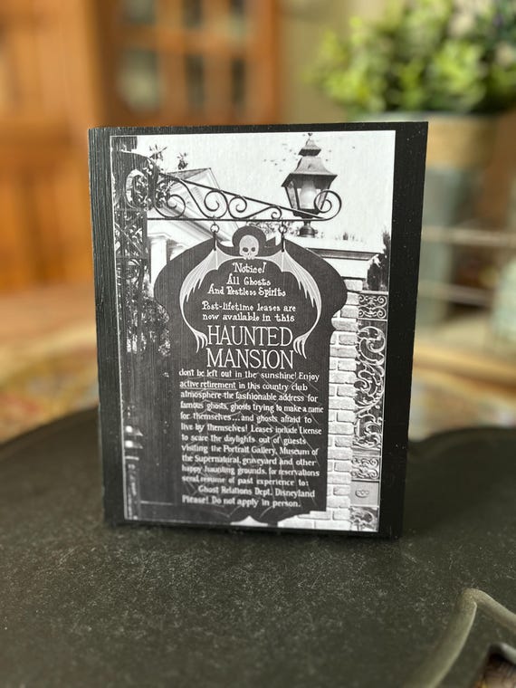 Disney Haunted Mansion Home Decor Wood Sign Disneyland Active Retirement Leases Supernatural Invitation Space Available See Ghost Relations