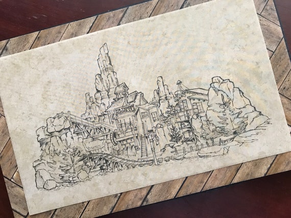 Big Thunder Mountain Railroad Frontierland Disneyland Disney World Wildest Ride in the Wilderness Home Decor Accent Wall Art Sign