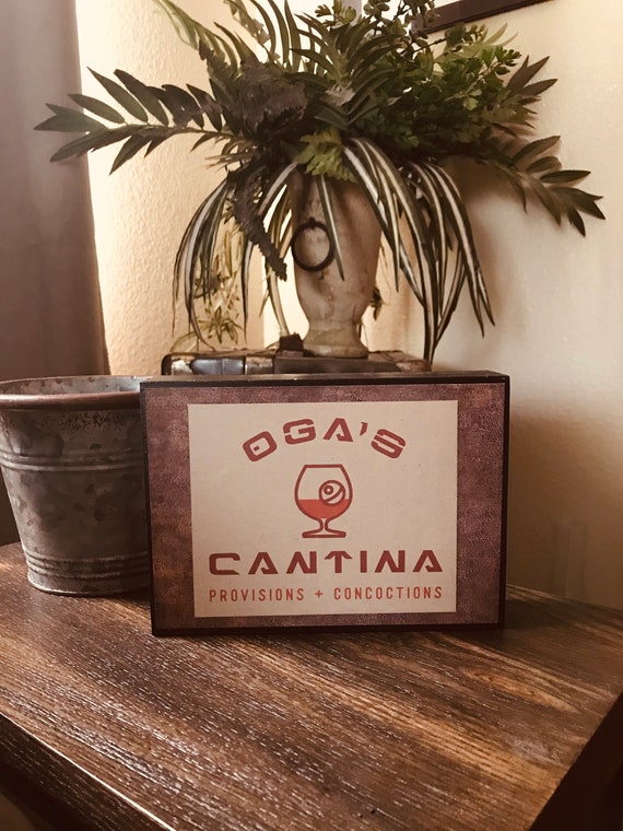 Oga's Cantina Star Wars Land Galaxy's Edge Disneyland Disney World Home Decor Kitchen Bar Sign Cruise Fish Extender