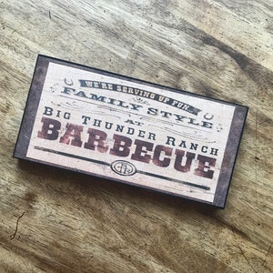Big Thunder Mountain Ranch Barbecue Disneyland Frontierland Home Decor Kitchen Bar Sign Wall Art