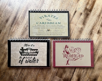 Disney Pirates of the Caibbean Notebook, Jungle Cruise Autograph, School Notebook, Journal Writing Sketch Scrapbook, Backside of Water Gift