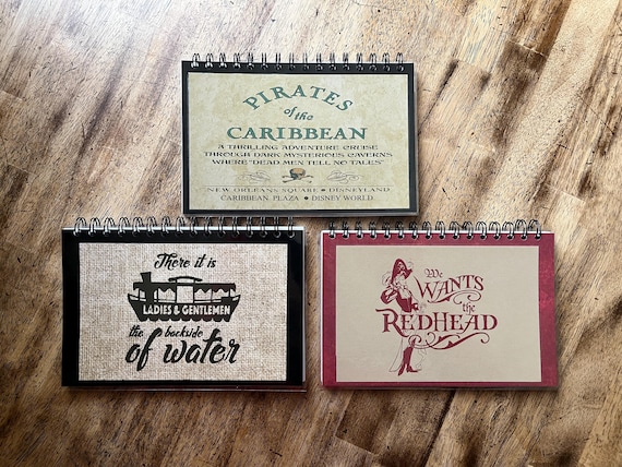 Disney Pirates of the Caibbean Notebook, Jungle Cruise Autograph, School Notebook, Journal Writing Sketch Scrapbook, Backside of Water Gift