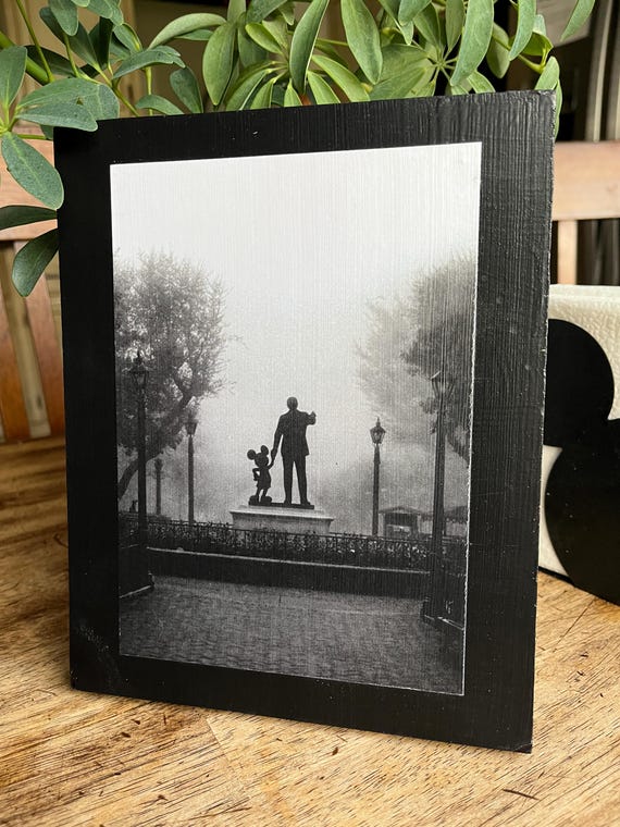 Walt Disney and Mickey Mouse Partners Statue Disneyland Disneyworld Main Street USA Best Friends Together Forever Engagement Home Decor Sign