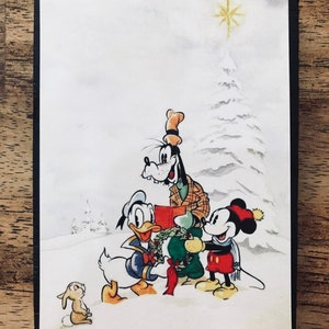 Mickey, Donald and Goofy Caroling Disney Christmas Home Decor Sign image 3