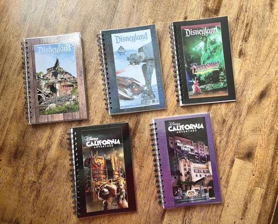 Disneyland Map Guide Autograph School Notebook Journal Sketch Pad Guardians Fantasmic Dragon Star Tours Splash Mountain Tower of Terror