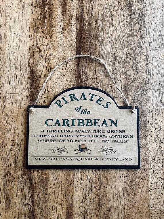 Pirates of the Caribbean We Want The RedHead Disneyland WDW Caribbean Plaza Disney World Attraction Ride Home Decor Sign Fish Extender Idea