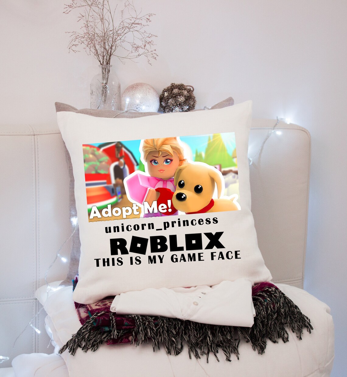 Personalized Roblox Pillow Game Character with favorite game Etsy