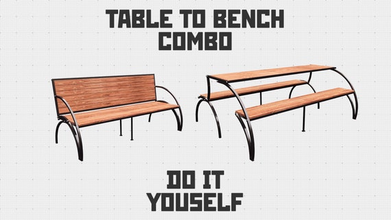 Transformable Bench And Table Learn How To Make Etsy