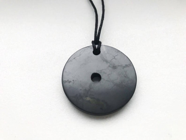 Shungite Pendants Set of 3 pcs Petal Rectangle Talisman Magic Aura Stone Protection Healing Karelia Original Polished Jewelry Circle