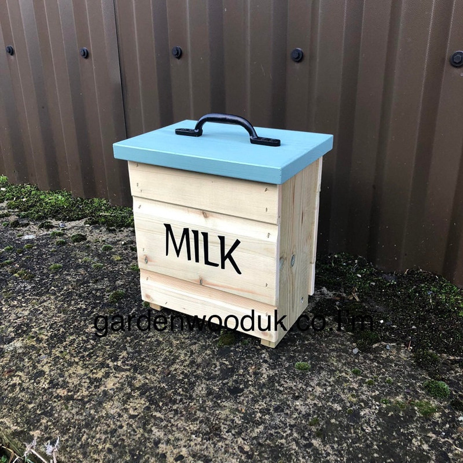Doorstep Wood Milk Box. Porch Milk Storage Box. Milk Bottle Etsy UK