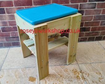Single Children's Sand, Water OR Mud Sensory Play Table. Wooden Sandpit. Kids Garden Outdoor Sandpit. Birthday Gift. Summer garden fun