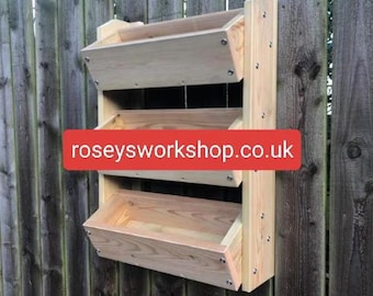 Tiered Wall Mounted Planter. Multi-level Stepped planter. Herb Planter, Strawberry Planter. Step Planters. DIFFERENT SIZES AVAILABLE