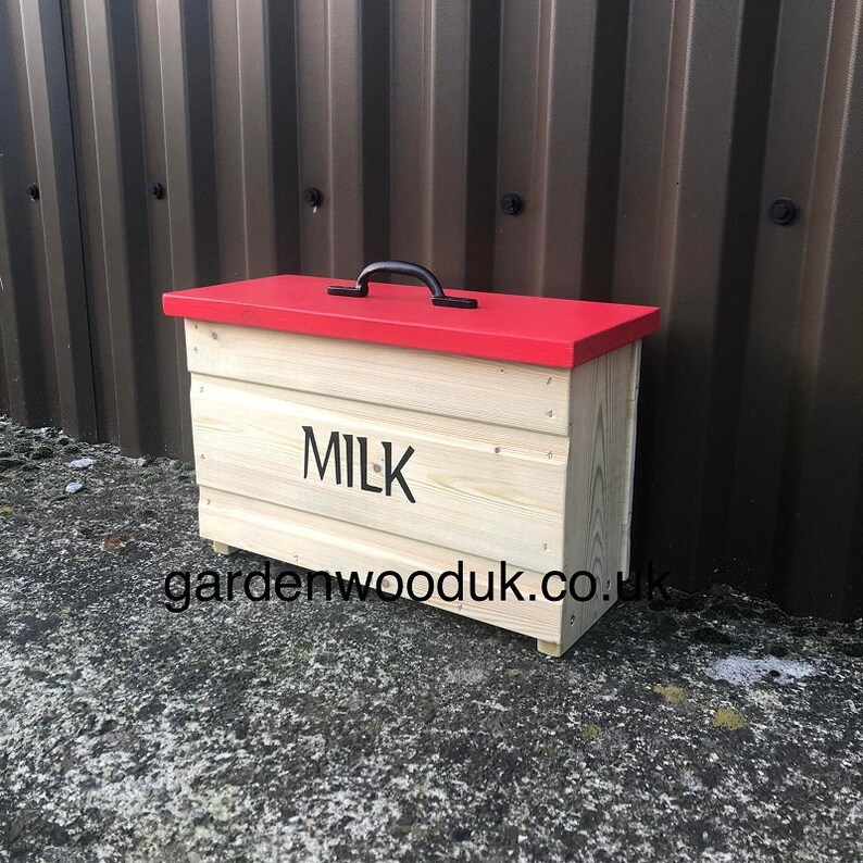 Doorstep Wood Milk Box. Porch Milk Storage Box. Milk Bottle Etsy UK