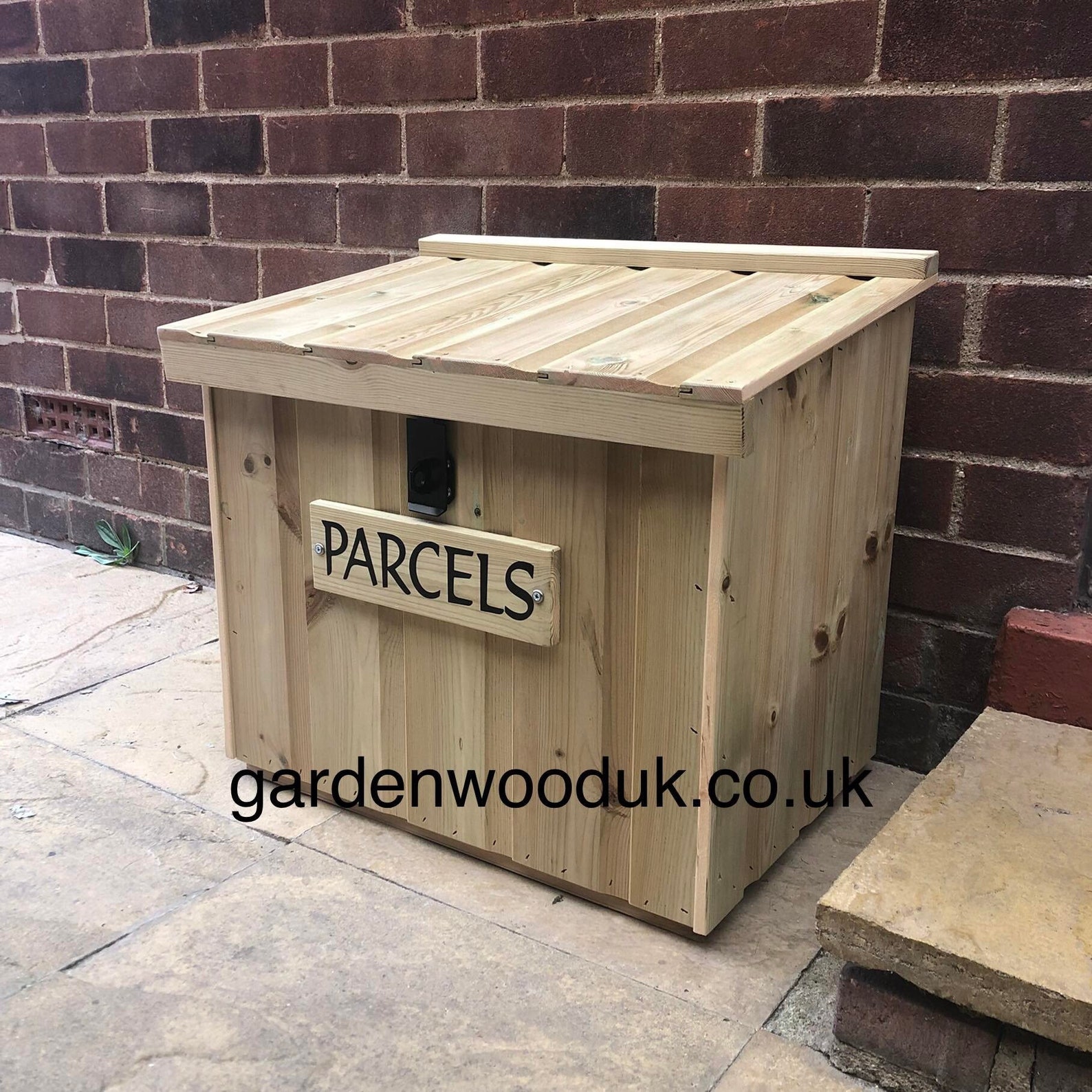 Doorstep Wood Parcel Box. Porch Parcel Storage Box. Handmade Etsy UK