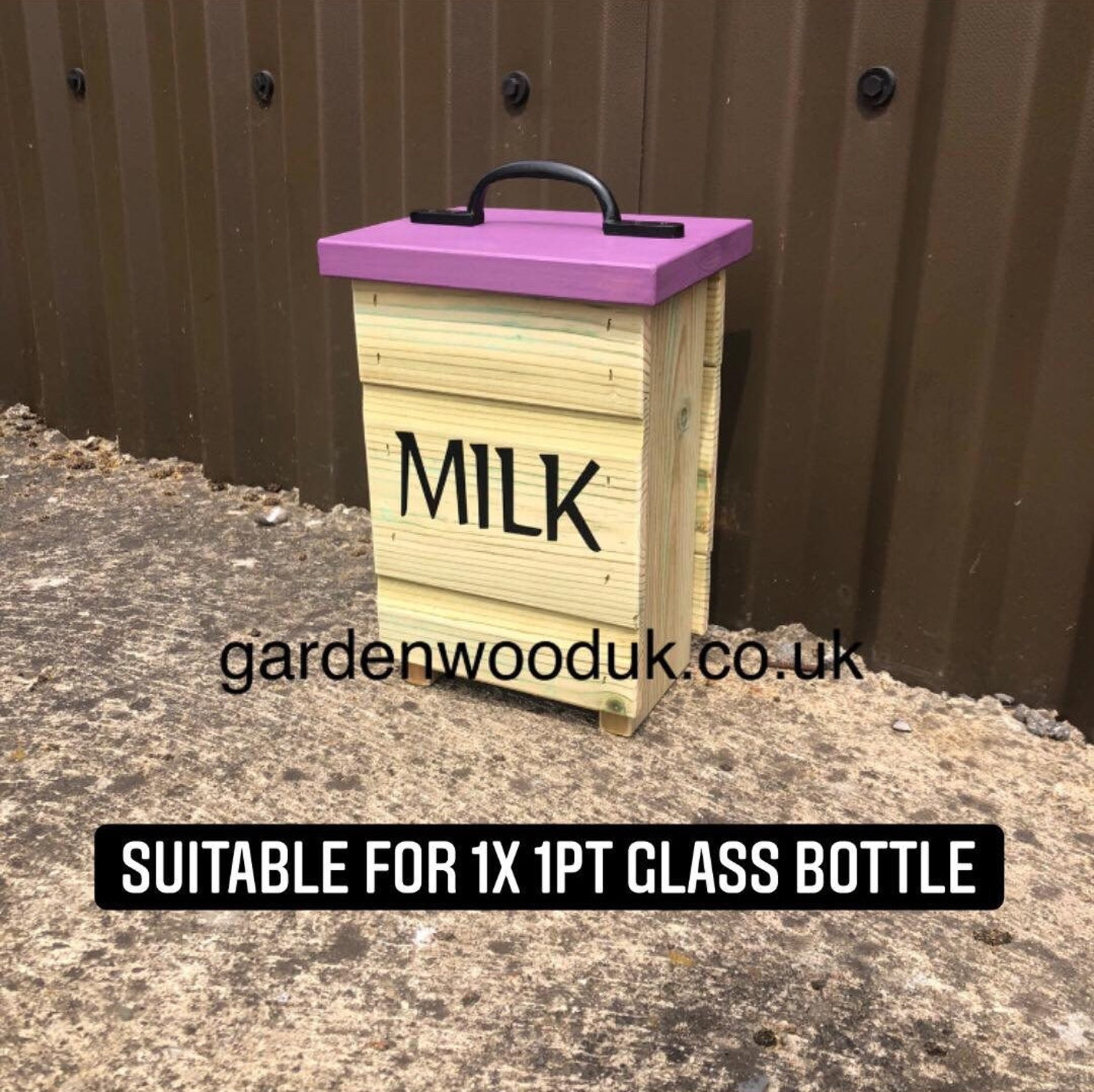 Doorstep Wood Milk Box. Porch Milk Storage Box. Milk Bottle Etsy UK