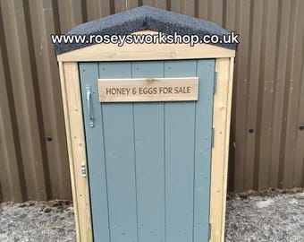 LARGE Roadside Honesty Box. Egg Store. Honey, Jam Selling Box, Wood Grocery Box. Grocery Crate. Driveway Egg shed. Cake Shed, Produce Shed.