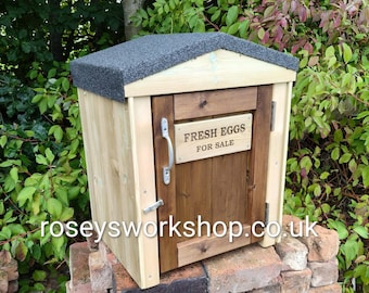 Roadside Egg Box. Egg Store. Honey, Jam Selling Box. Honesty Box, Wood Grocery Box. Grocery Crate. Driveway Egg shed. Handmade storage box