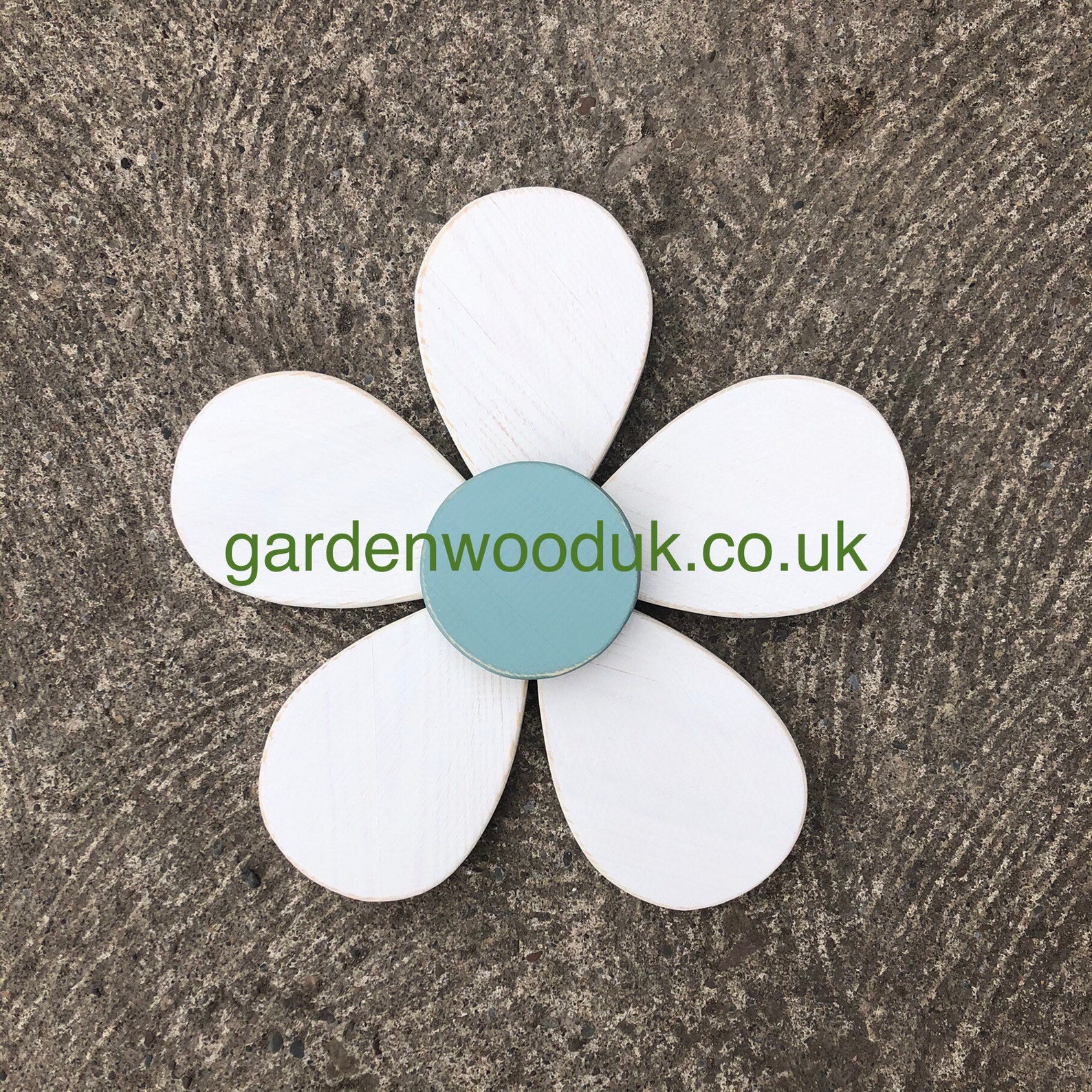 30cm Rustic Wood Daisy Flower 5 Petal Wooden Garden Etsy