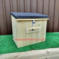 Personalised Doorstep Wood Parcel Box. Porch Parcel Storage Box. Handmade Wooden Parcel Box. Arrives Fully assembled. Waterproof Box