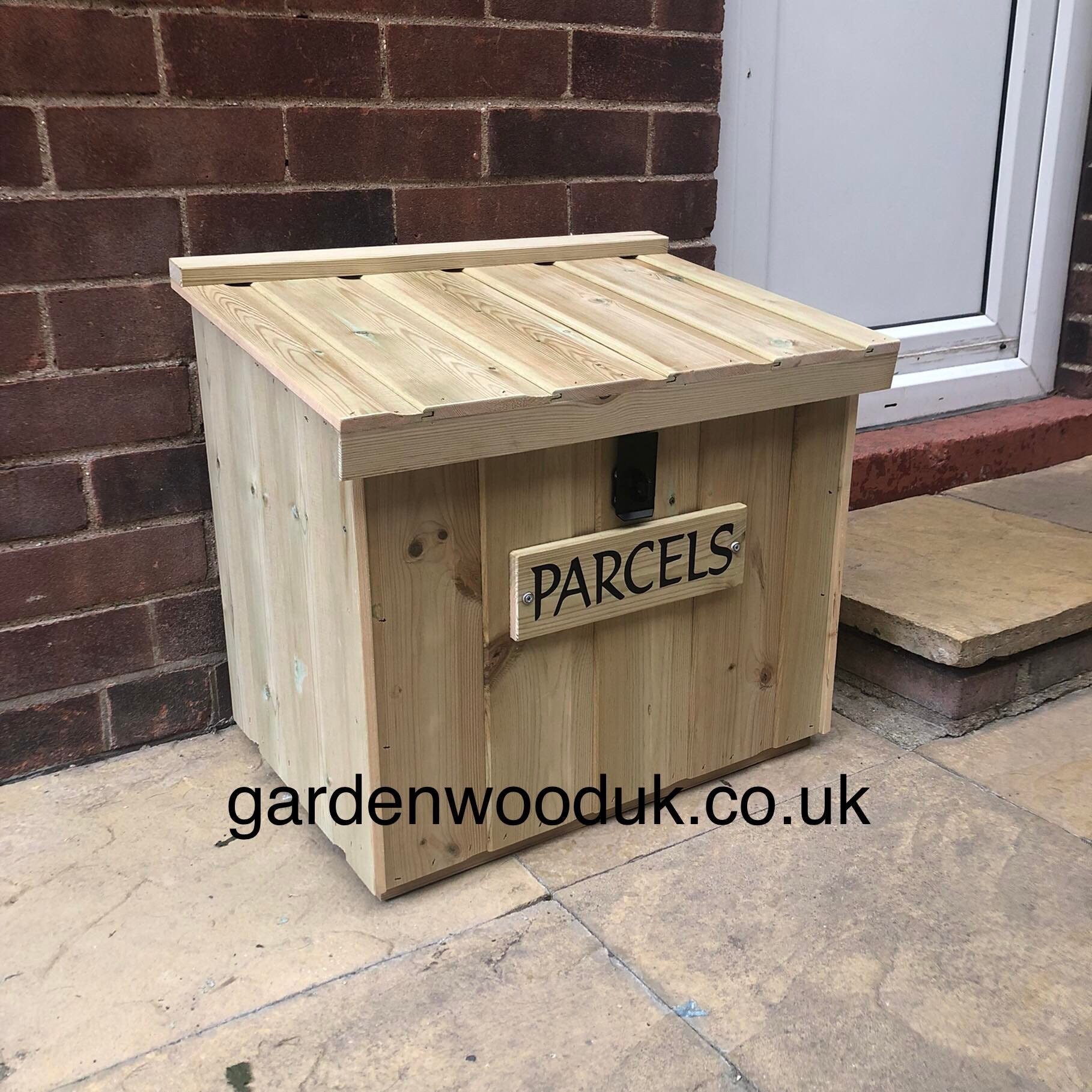 Doorstep Wood Parcel Box. Porch Parcel Storage Box. Handmade Etsy UK
