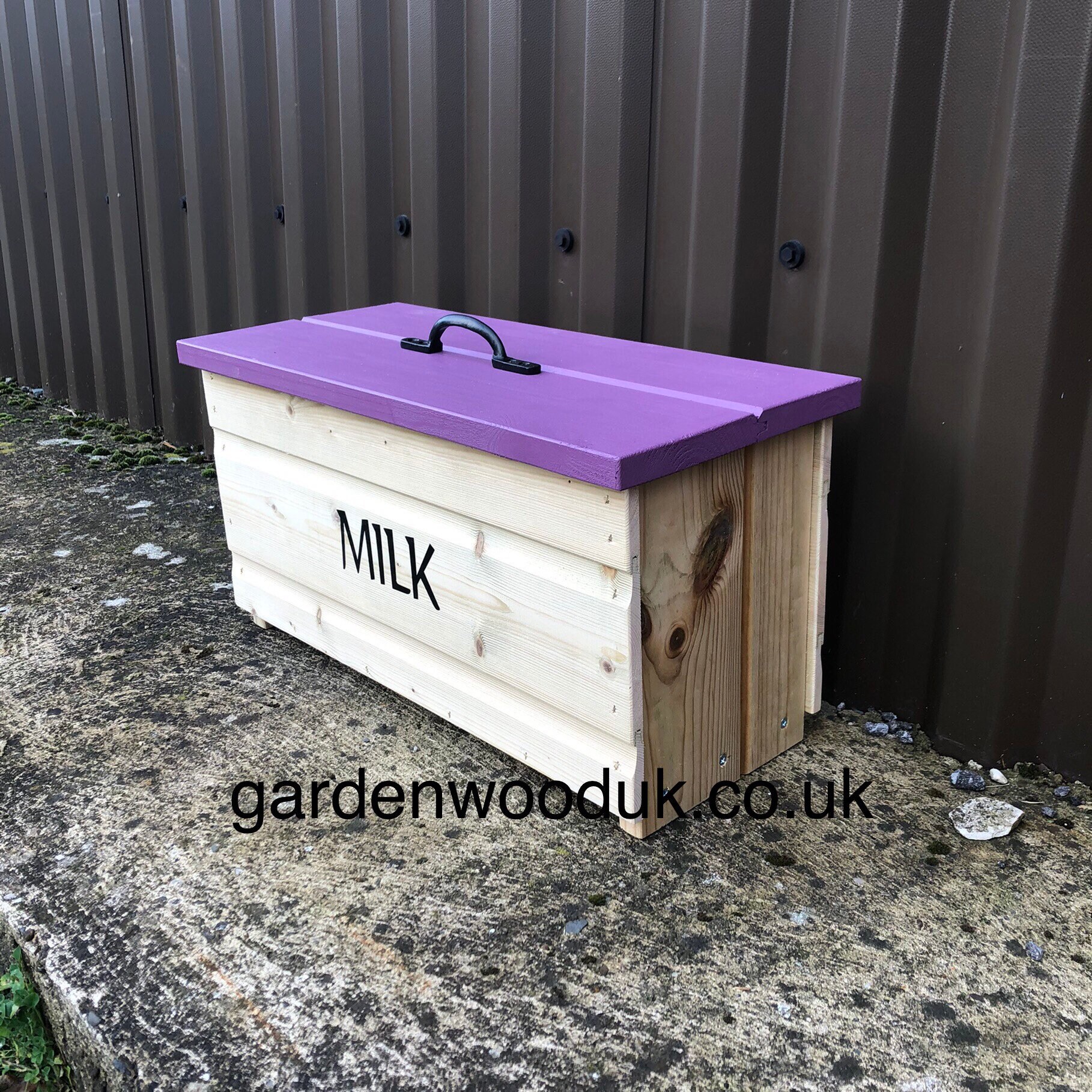 Doorstep Wood Milk Box. Porch Milk Storage Box. Milk Bottle Etsy UK