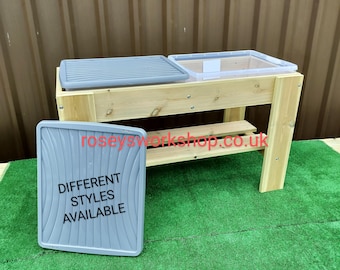 Wooden Sand and Water Table. Box Table. Sand, Water or Mud. Sensory Play Table.  Different Sizes and Styles available. Birthday Gift