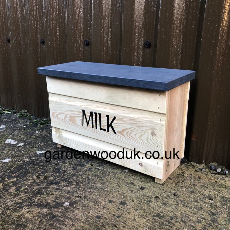 Doorstep Wood Milk Box. Porch Milk Storage Box. Milk Bottle Etsy UK