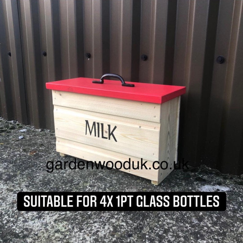 Doorstep Wood Milk Box. Porch Milk Storage Box. Milk Bottle Etsy UK
