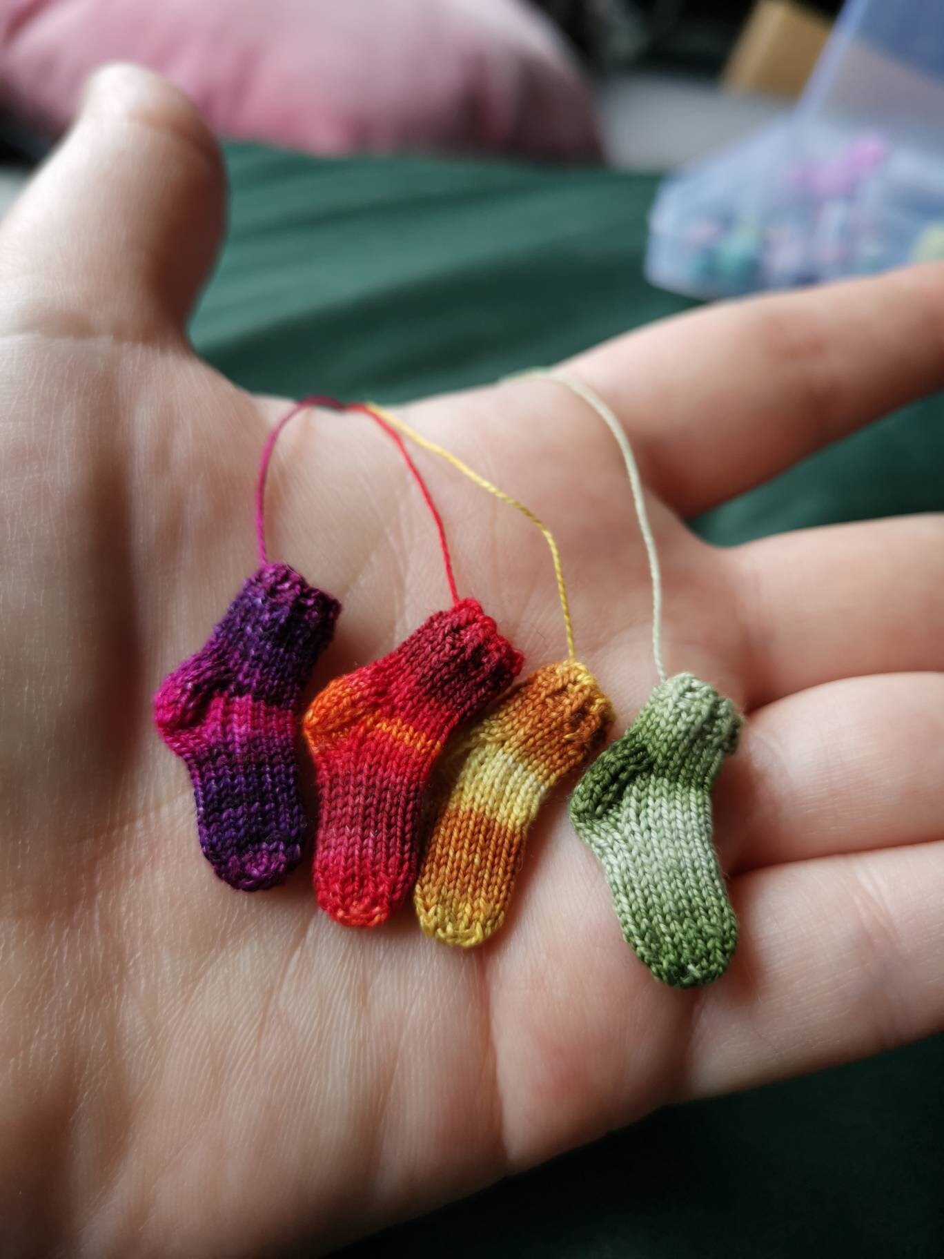 Miniature Knitted Sock Stitch Marker Progress Keeper Etsy