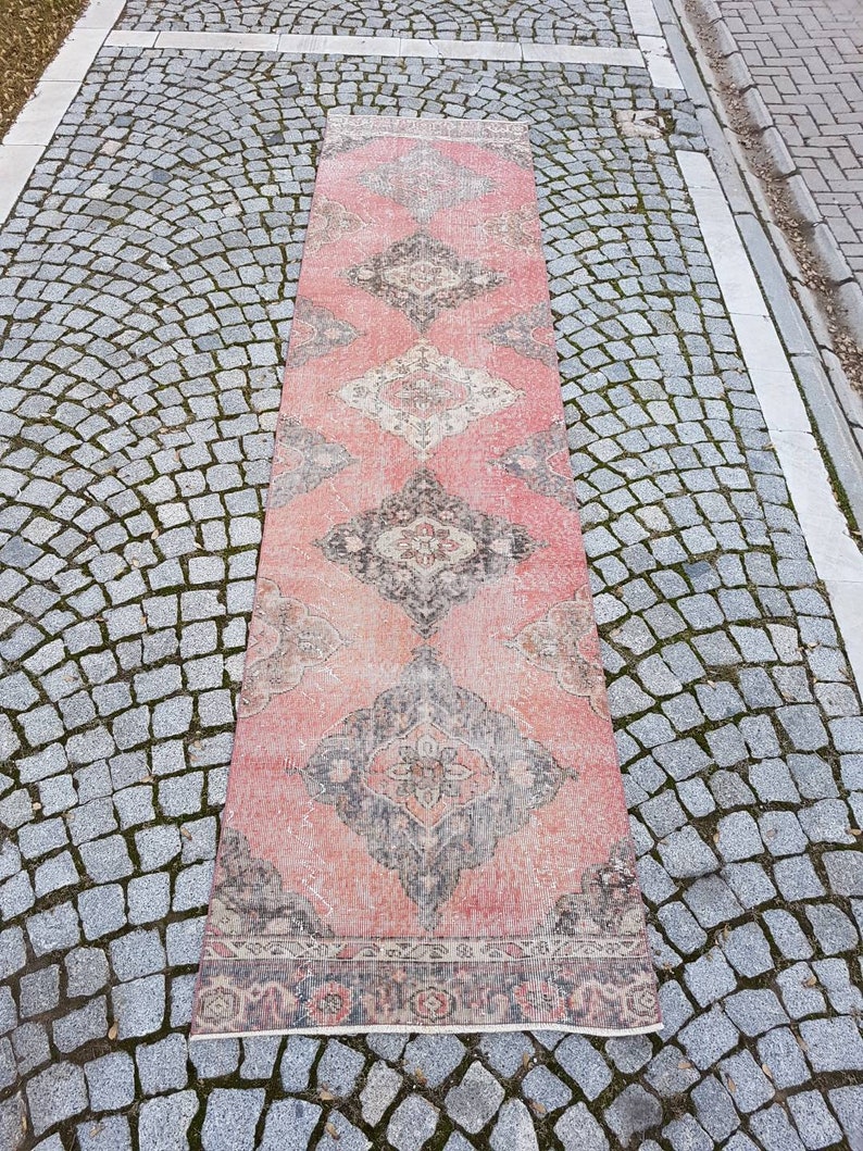 312 ft Runner Rug, New Trend Runner Rug, Turkish Runner Rug, Oushak Runner, Styling Turkish Runner Rug, Turkish Worn Runner Rug, Entry Rug image 1