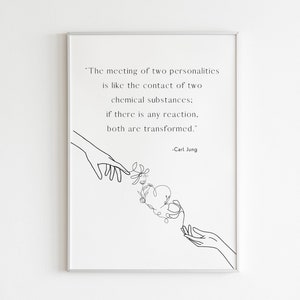 Carl Jung Quote | Connecting, Emotions, Personal Growth, Therapist Office, Counselor, Social Worker, Coach