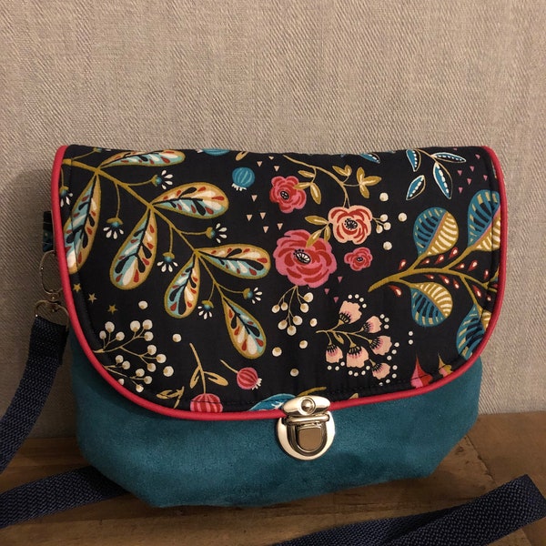 Sac bandoulière Luna fleuri