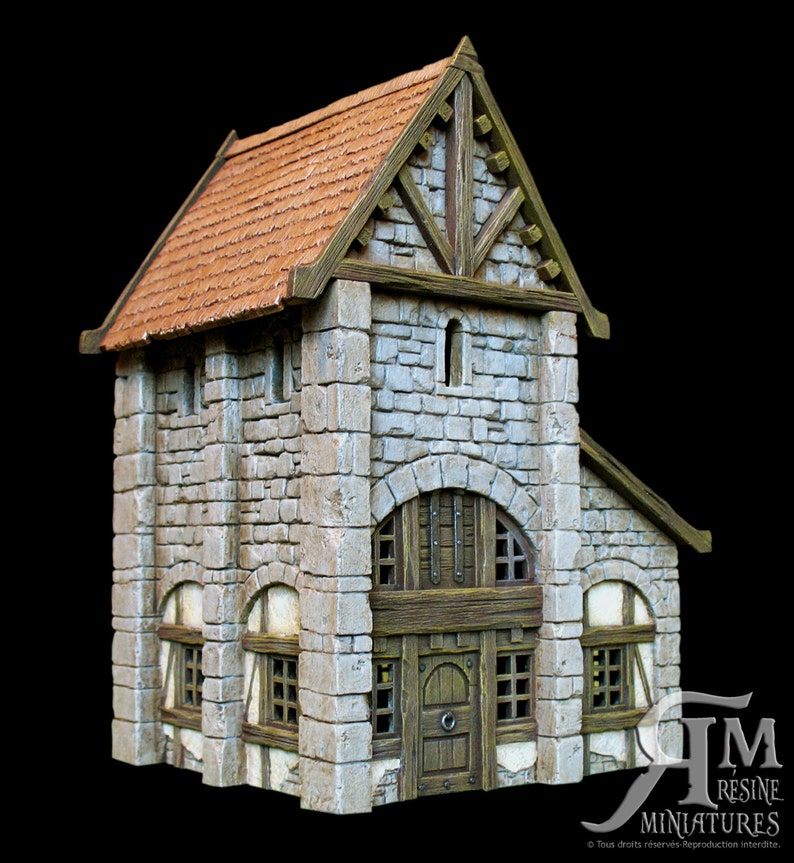 Maison médiévale 5 éch 30mm kit résine | Etsy
