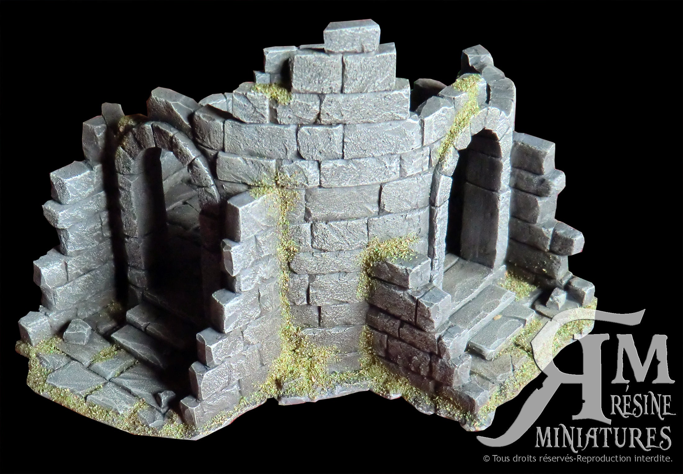 CHATEAU RUINE MODULE 01 5 (éch 30mm résine