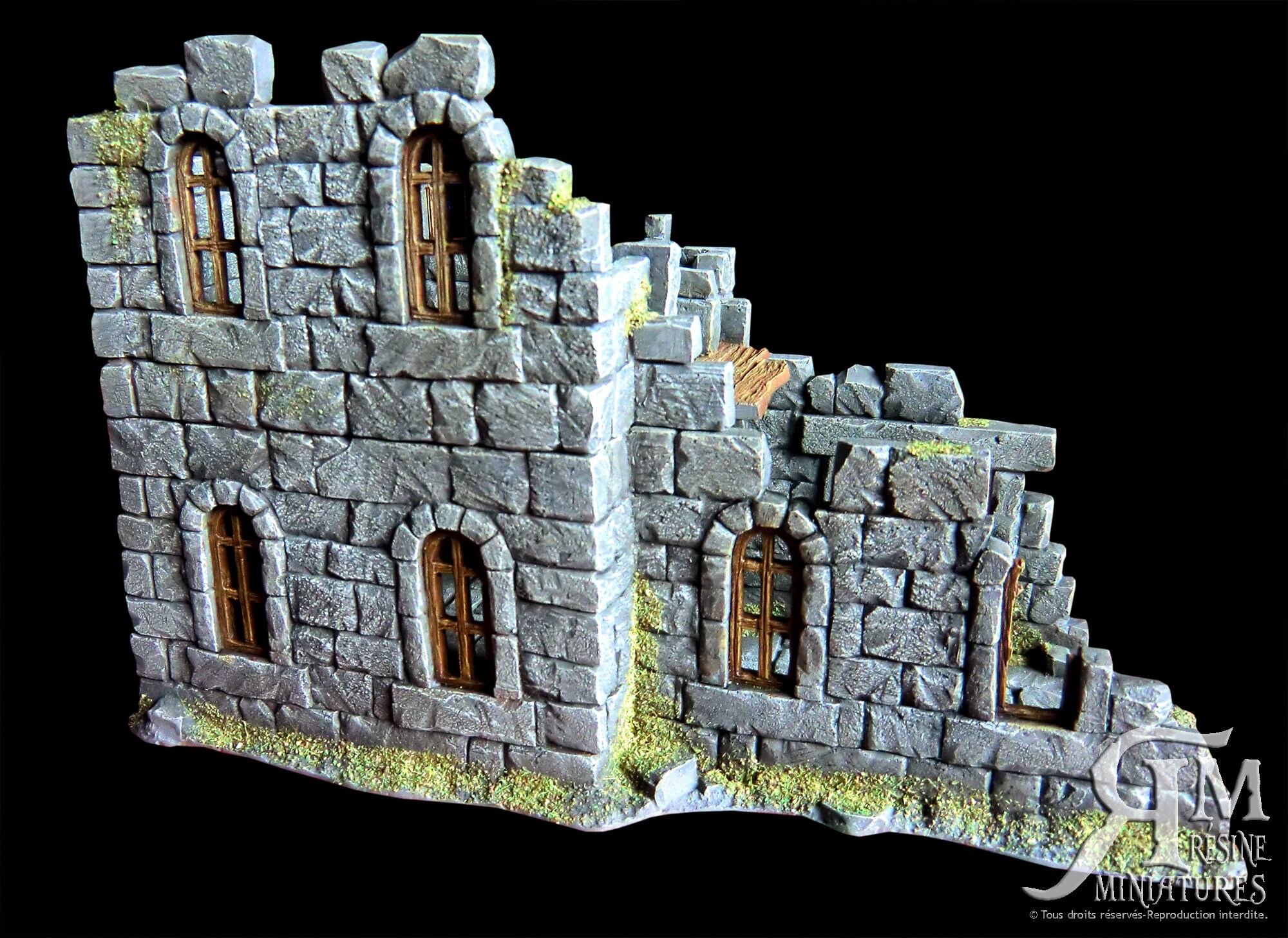 Module De Château En Ruine Pour Warhammer - Résine 30 Mm - Fabriqué En France