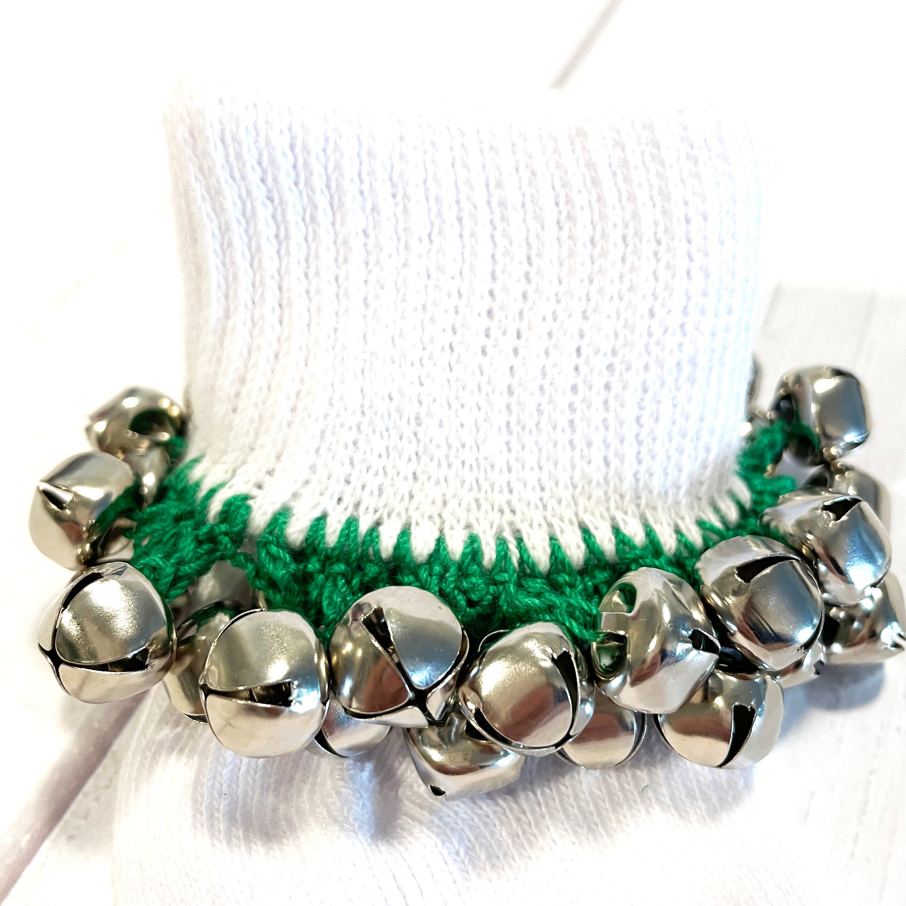 Jingle Bells Socks for Christmas, Green or Red With Lots of Fun and Festive Jingle Bells 