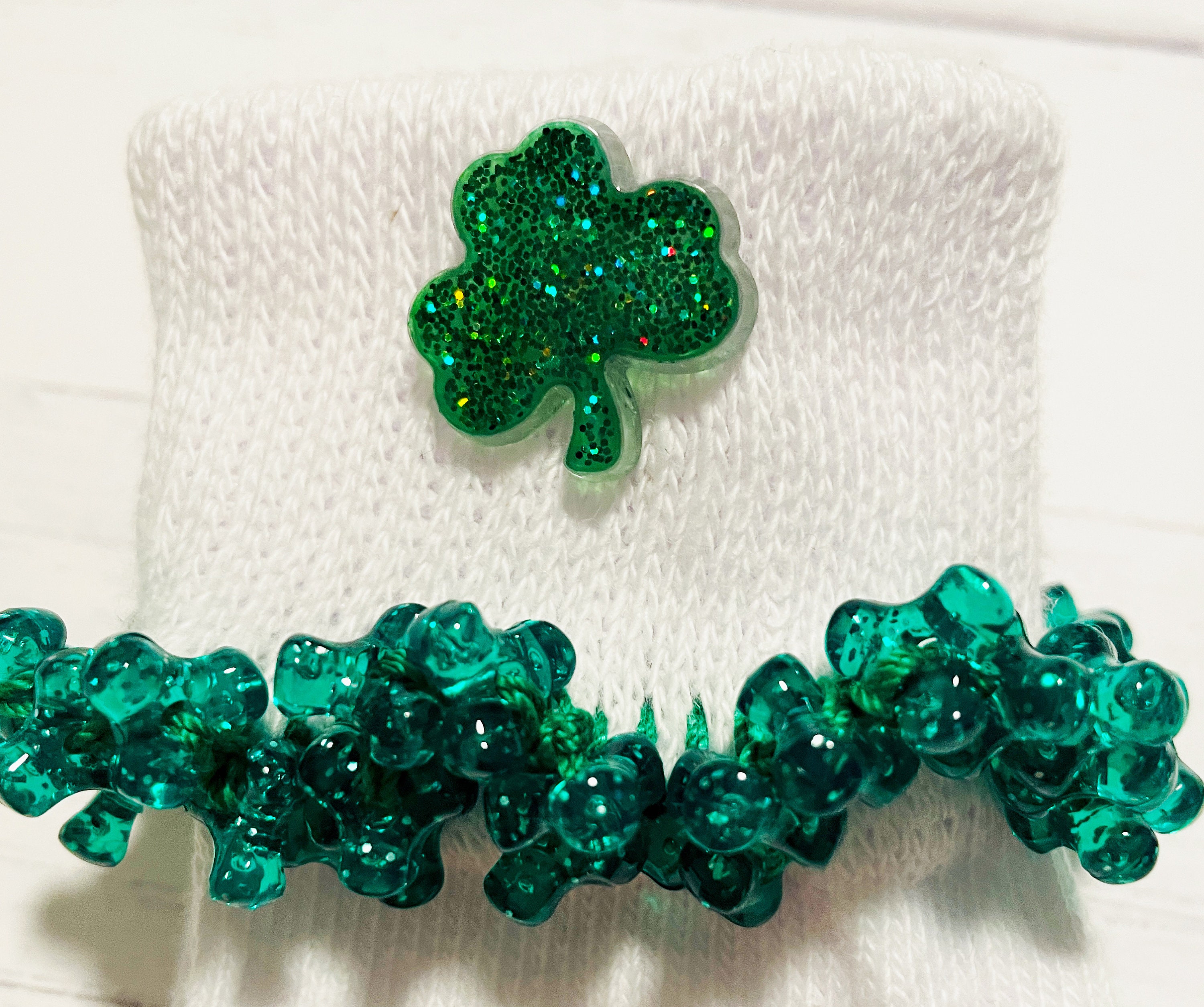 Jambières Froufoutantes Saint Patrick Pour Bébé/fille - Motif Trèfle Vert, Taille Unique