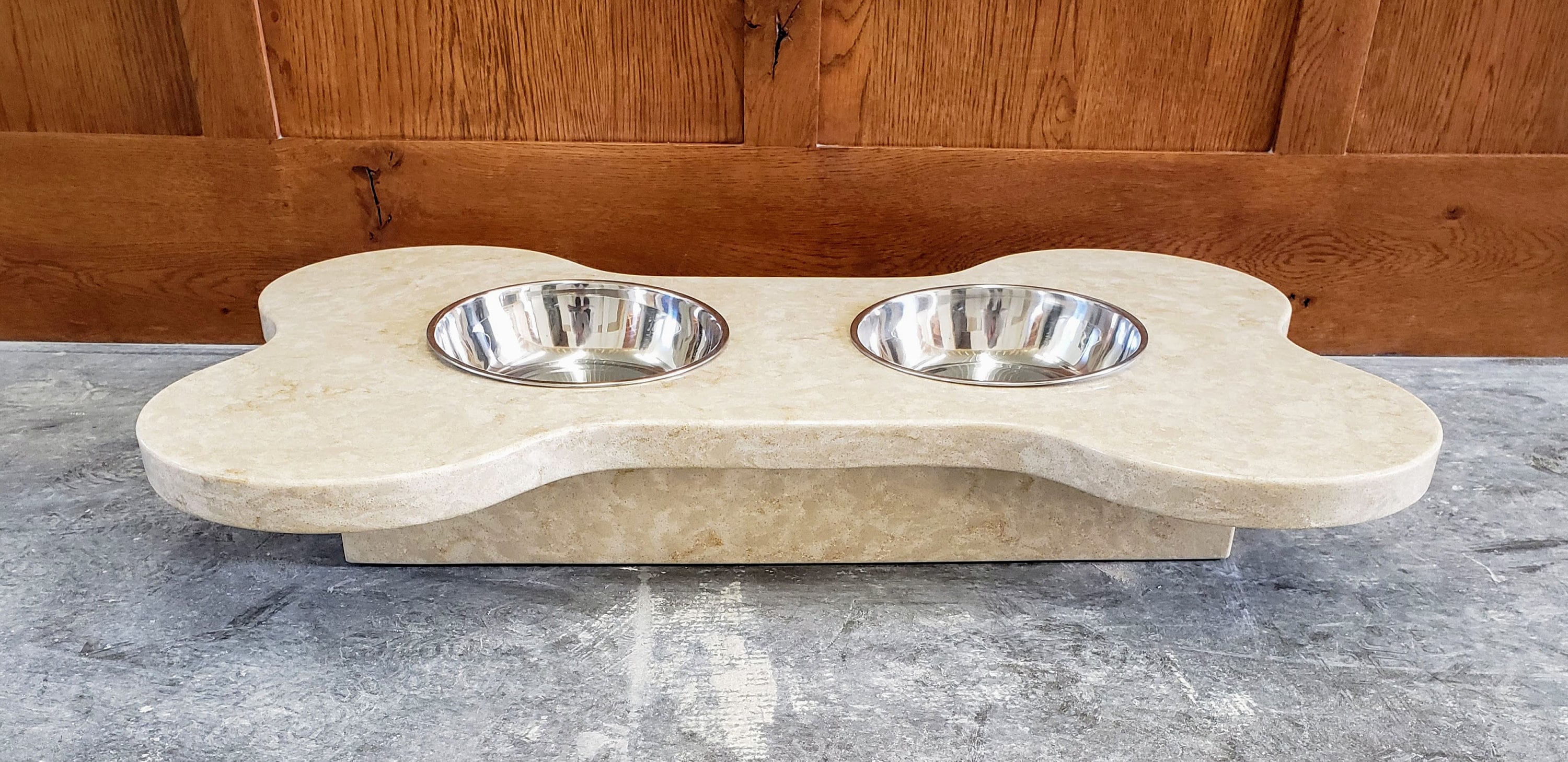 DOG BOWL FEEDER. antique beige quartz large stone pet bowl Etsy 日本