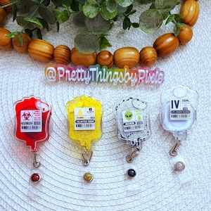 Funny Acrylic Shaker Badge Reel, Zombie, Blood Cells, Alien, Nursing Student Tears, Blood Bag Badge Reels, Funny Badge, Shaker, Medical Gift