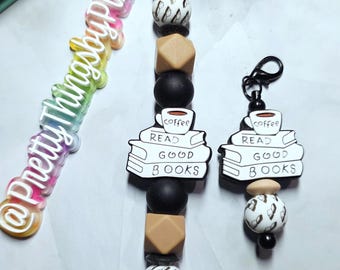 Correa de silicona con cuentas para lector electrónico / Accesorios para amantes de los libros / Accesorios para lectores de libros / Llavero para libros / Amante de los libros