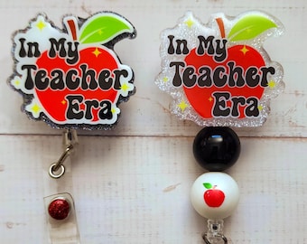 In My Teacher Era Badge Reel, Teacher Badge Reel, Teacher Appreciation Badge Reel, Gift for Teacher, Badge Holder, Teacher Appreciation