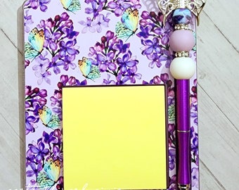 Butterfly Sticky Note Holder & Pen Set, Teacher Gift
