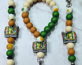 Correa de silicona con cuentas para lector electrónico / Accesorios para amantes de los libros / Accesorios para lectores de libros / Llavero para libros / Amante de los libros