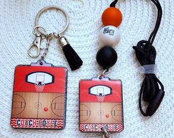 Basketball Coach Keychain, Coach Personalized Gift, Coach Gift, Coaches Appreciation, Sports coach, Thank you Gifts, Football Keychain