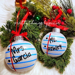 Personalized Teacher appreciation Ornament| Custom Ornament| Teachers Gift | Educators | Teachers | Notebook ornament|Teacher Christmas Gift