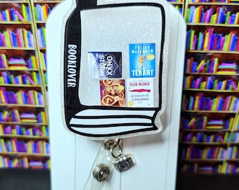 Bookworm Badge Reel, Favorite Book Badge Reel, Reader Lover, Book Lover, Fantasy Badge Reel, Teacher Badge Reel, Librarian, Book Lover Gift,