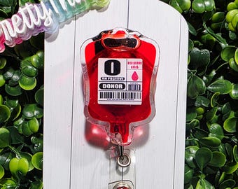 Porta credencial para bolsa de sangre, porta credencial médico, porta credencial de enfermera, porta credencial de flebotomista, porta credencial de técnico de laboratorio, porta credencial de agitador de líquidos, porta credencial divertido