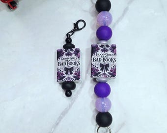 Correa de silicona con cuentas para lector electrónico / Accesorios para amantes de los libros / Accesorios para lectores de libros / Llavero para libros / Amante de los libros