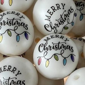 Christmas Tree Shaker Badge Reel, Keychain, Paperclip Bookmark, Fun Badge Reel, 3D badge reel, Floating badge reel, Holiday Badge Reel Yes/Words B